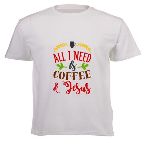 Coffee & Jesus - Unisex Short-sleeve T-shirt - 180g Thumbnail